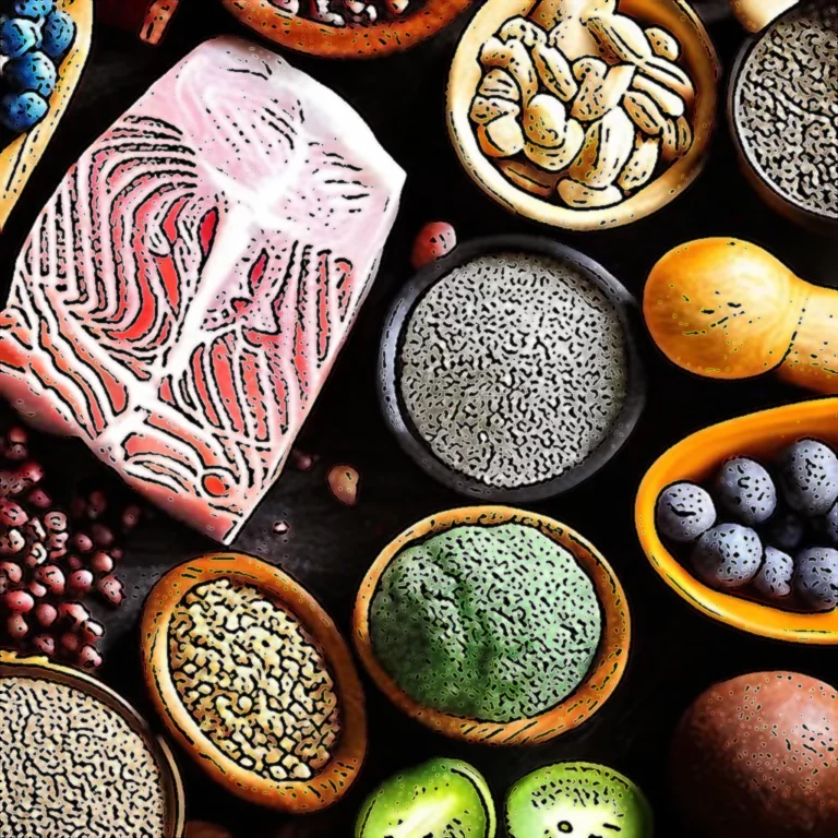 Artistic representation for 10 protein sources to fuel better overall health.