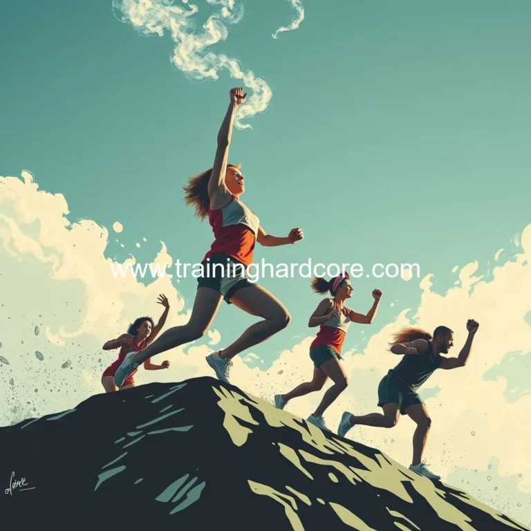 Artistic representation for Unleash team spirit: conquer weight with collective sweat