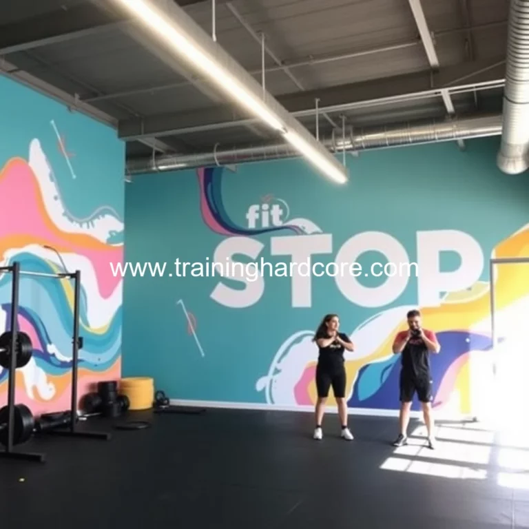 Artistic representation for Fitstop Kalgoorlie : Local family opens new group fitness gym with focus on fostering community