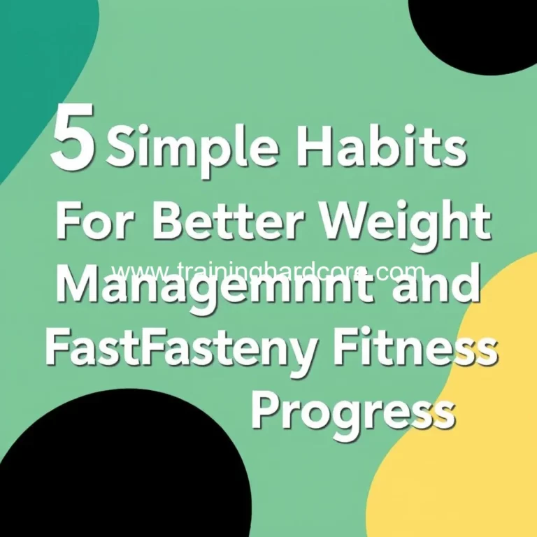 Artistic representation for 5 Simple Habits For Better Weight Management And Faster Fitness Progress