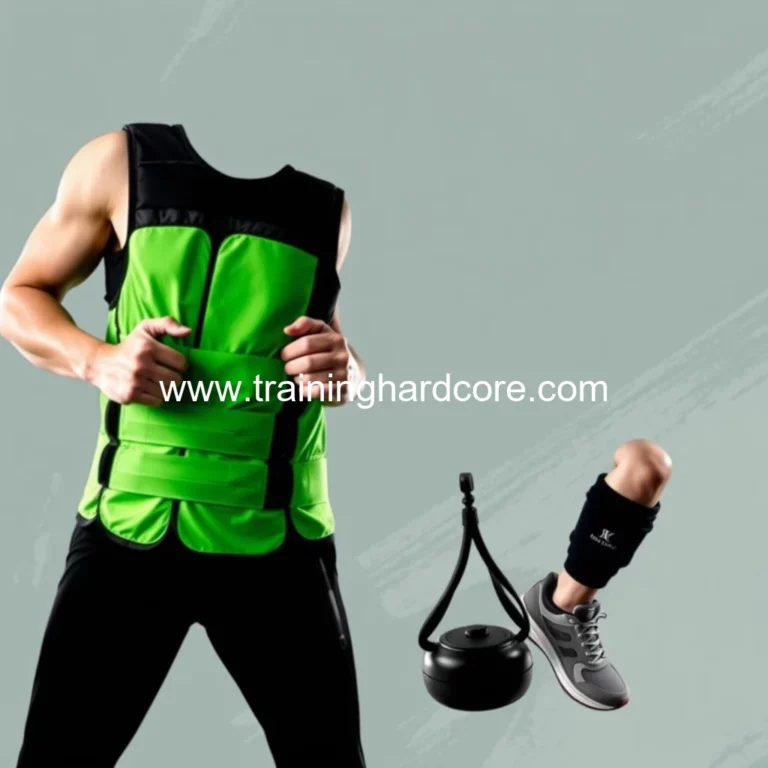Artistic representation for Weighted vests vs ankle weights for strength training