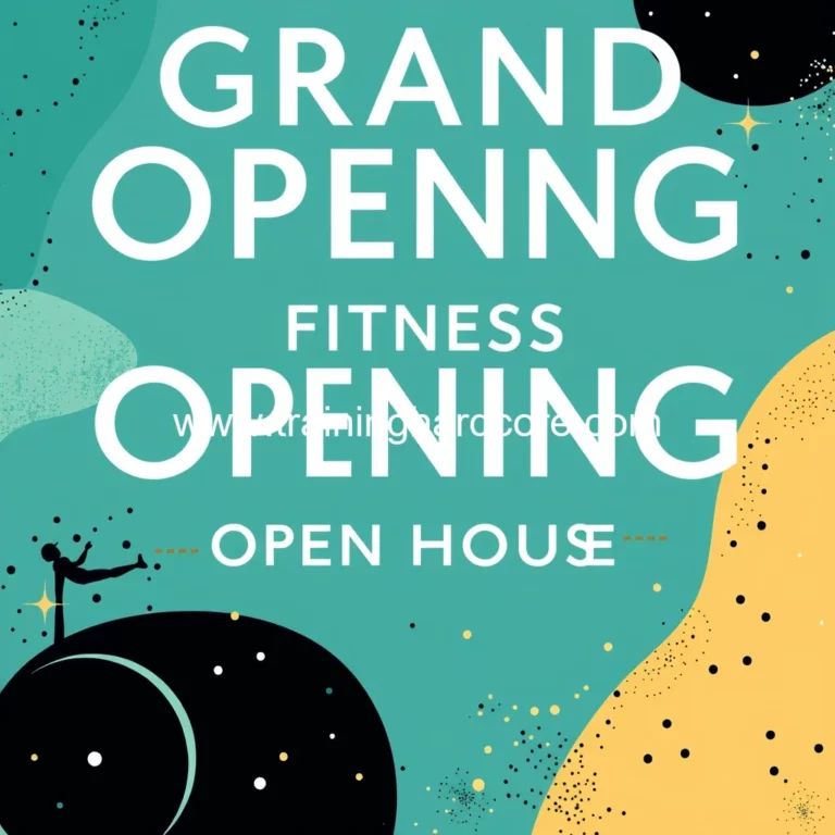 Artistic representation for Grand opening & fitness open house at age well fitness .