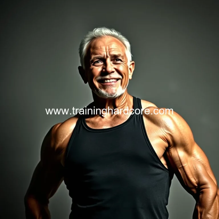 Artistic representation for Forget pension, triumph in bodybuilding at 59!