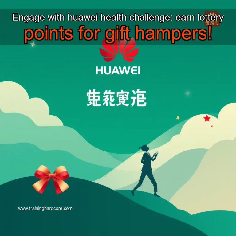 Artistic representation for Engage with huawei health challenge: earn lottery points for gift hampers!