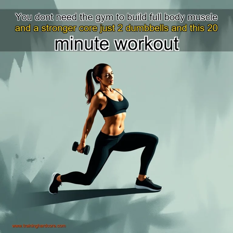 Artistic representation for You dont need the gym to build full body muscle and a stronger core just 2 dumbbells and this 20 minute workout