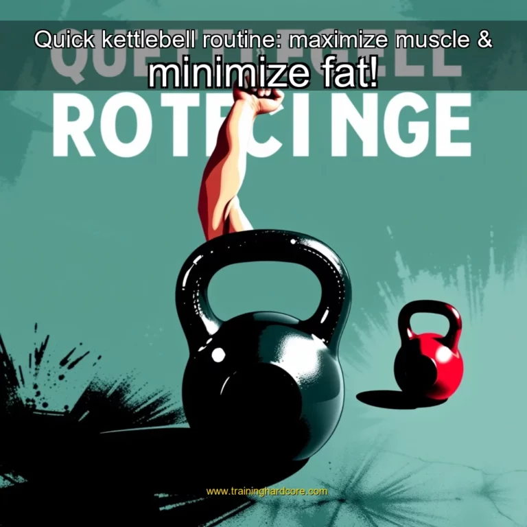 Artistic representation for Quick kettlebell routine: maximize muscle & minimize fat!