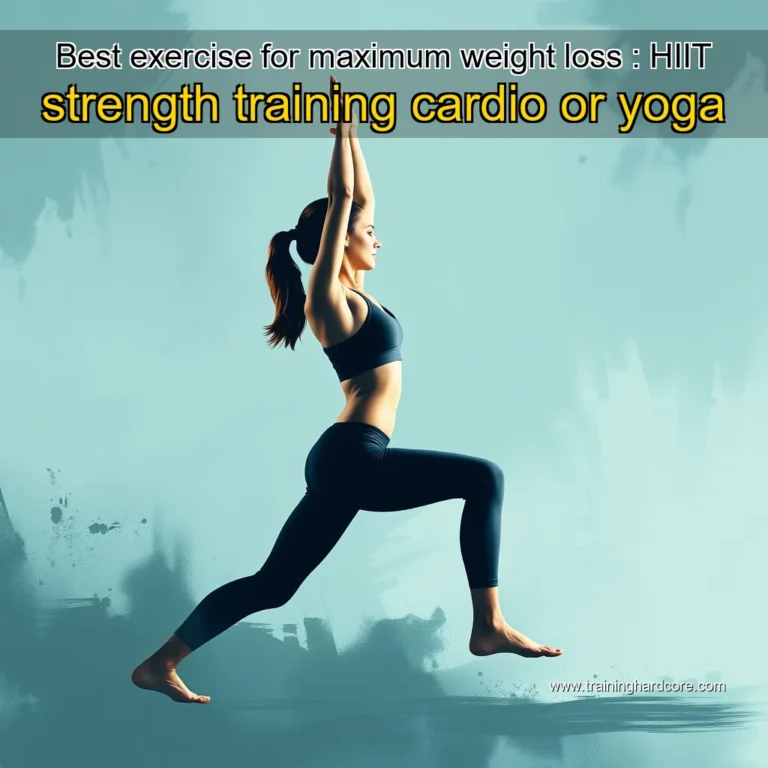 Artistic representation for Best exercise for maximum weight loss : HIIT strength training cardio or yoga