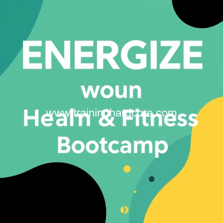 Artistic representation for Energize your business with our health & fitness bootcamp! answer: energize your business with our health & fitness bootcamp!