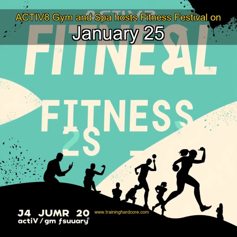 Artistic representation for ACTIV8 Gym and Spa hosts Fitness Festival on January 25