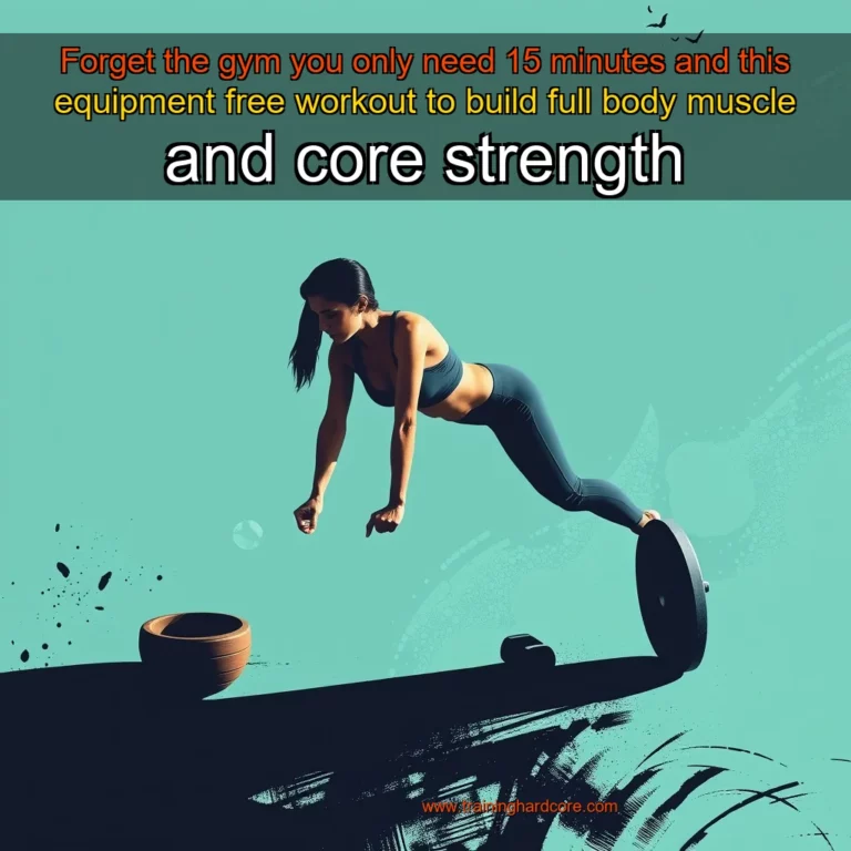 Artistic representation for Forget the gym you only need 15 minutes and this equipment free workout to build full body muscle and core strength