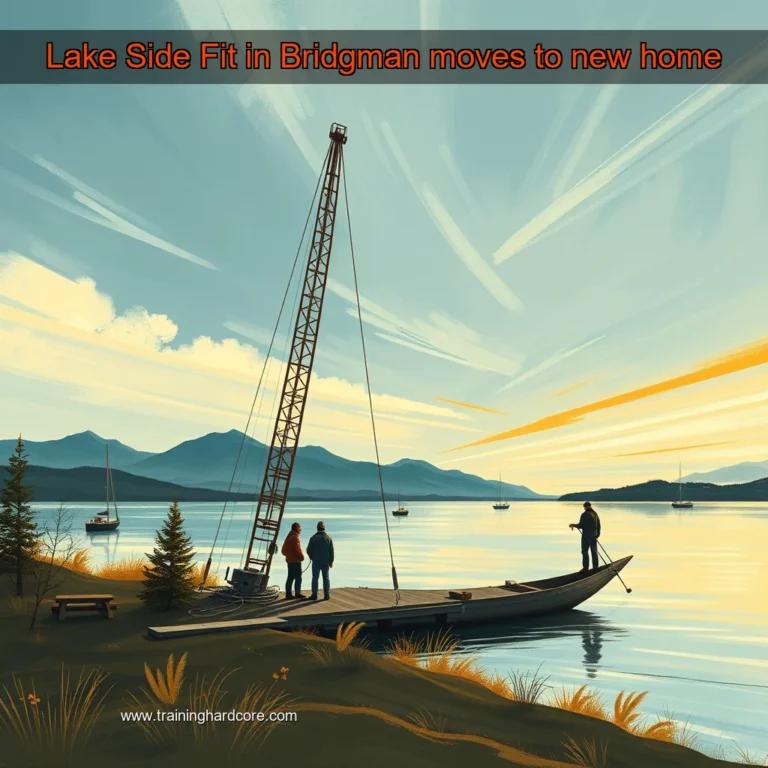 Artistic representation for Lake Side Fit in Bridgman moves to new home