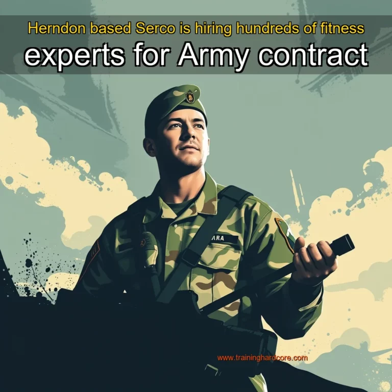 Artistic representation for Herndon based Serco is hiring hundreds of fitness experts for Army contract