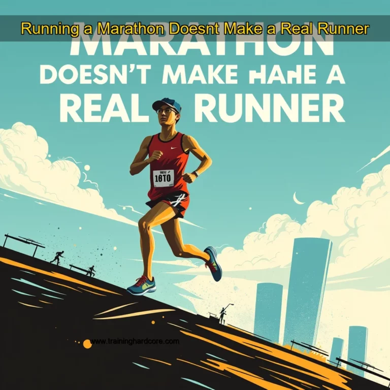 Artistic representation for Running a Marathon Doesnt Make a Real Runner