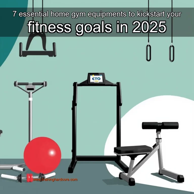 Artistic representation for 7 essential home gym equipments to kickstart your fitness goals in 2025
