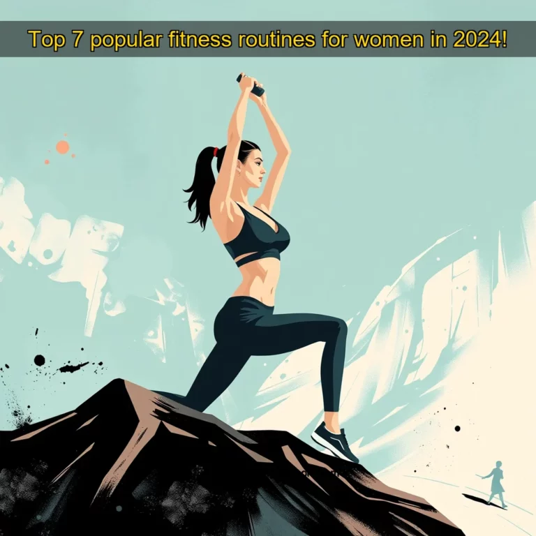 Artistic representation for Top 7 popular fitness routines for women in 2024!