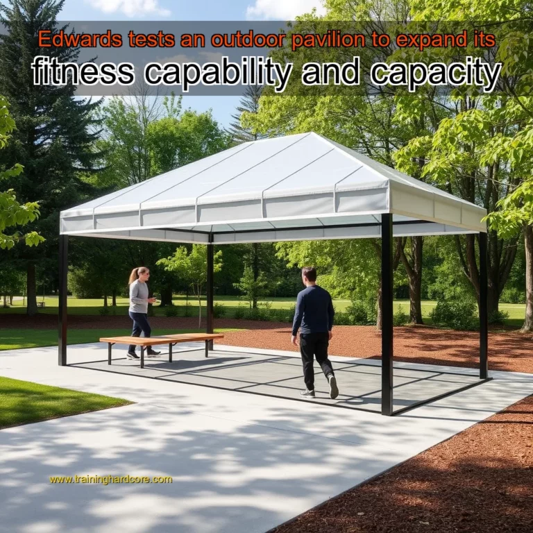 Artistic representation for Edwards tests an outdoor pavilion to expand its fitness capability and capacity