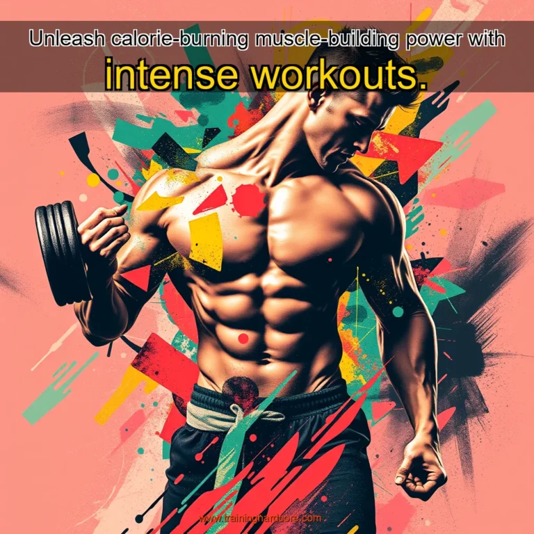 Artistic representation for Unleash calorie-burning muscle-building power with intense workouts.