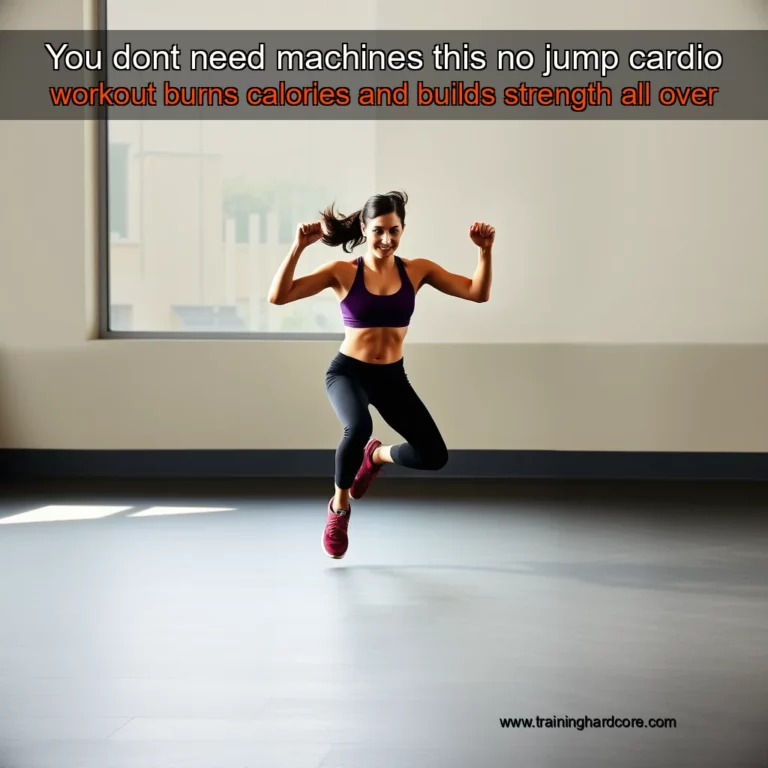 Artistic representation for You dont need machines this no jump cardio workout burns calories and builds strength all over