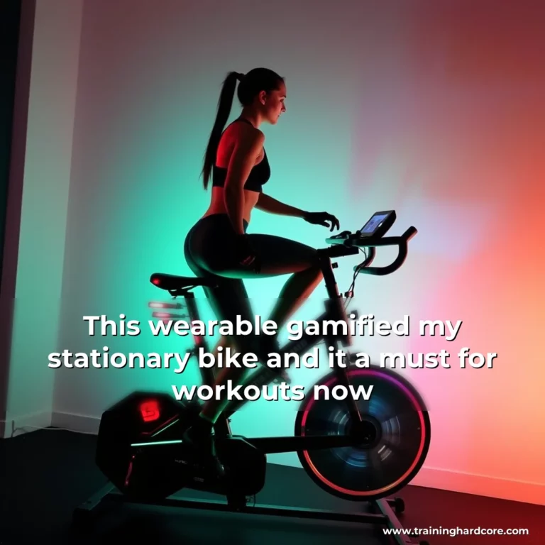 Artistic representation for This wearable gamified my stationary bike and it a must for workouts now