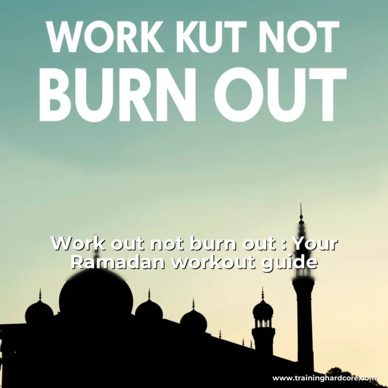 Artistic representation for Work out not burn out : Your Ramadan workout guide