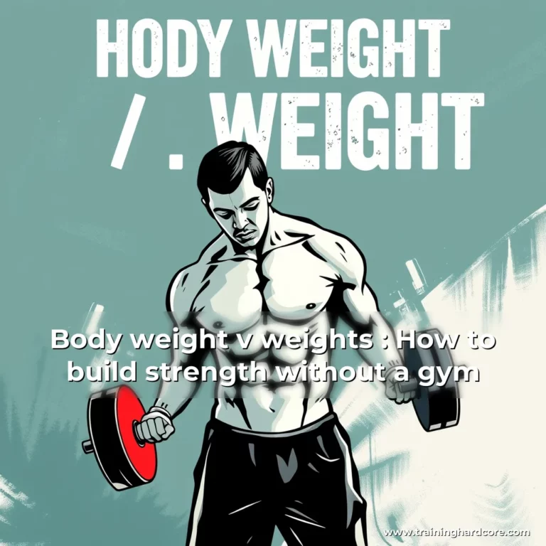 Artistic representation for Body weight v weights : How to build strength without a gym