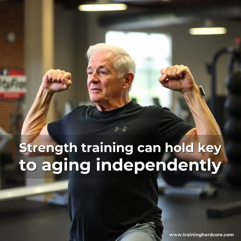 Artistic representation for Strength training can hold key to aging independently