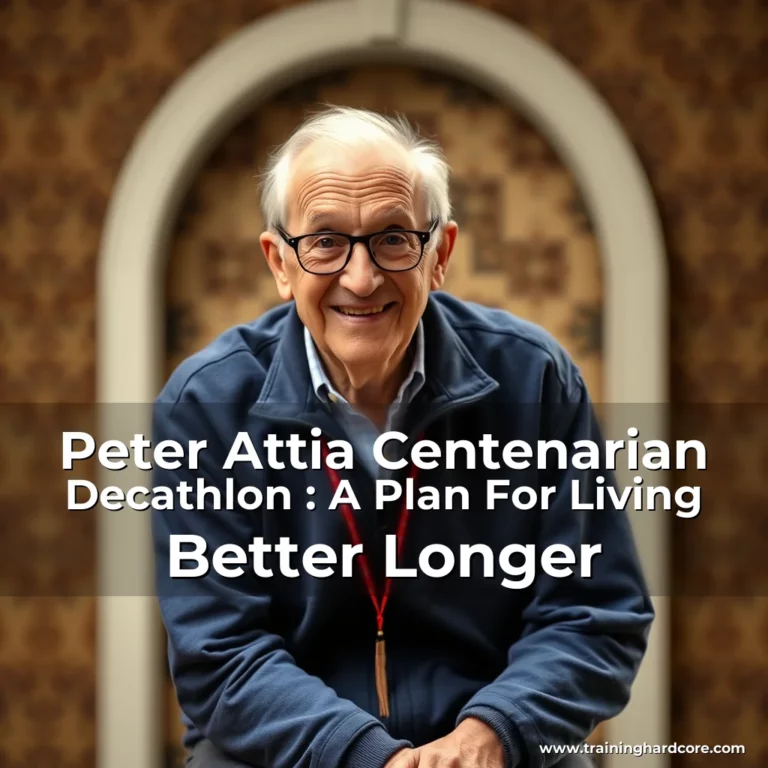 Artistic representation for Peter Attia Centenarian Decathlon : A Plan For Living Better Longer