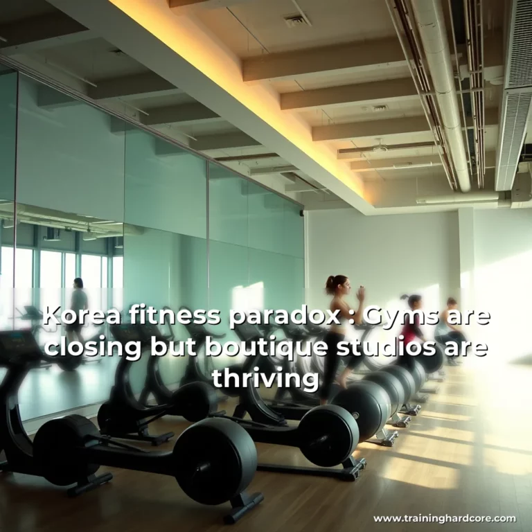 Artistic representation for Korea fitness paradox : Gyms are closing but boutique studios are thriving