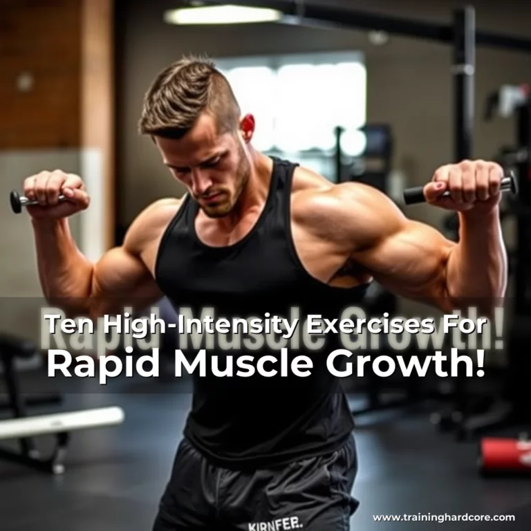 Artistic representation for Ten High-Intensity Exercises For Rapid Muscle Growth!