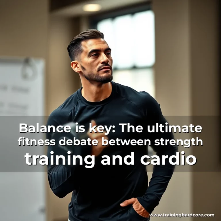 Artistic representation for Balance is key: The ultimate fitness debate between strength training and cardio