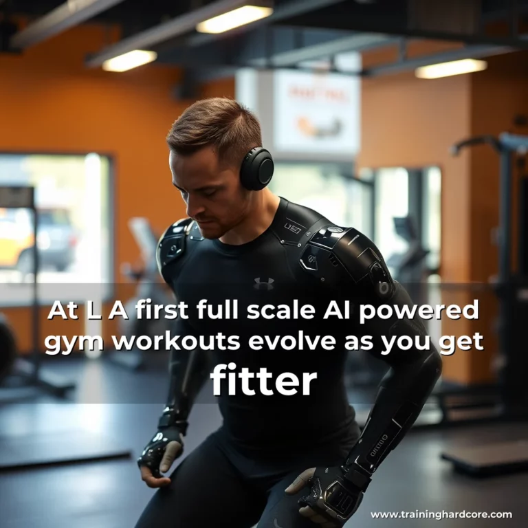 Artistic representation for At L A first full scale AI powered gym workouts evolve as you get fitter