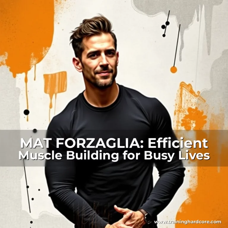 Artistic representation for MAT FORZAGLIA: Efficient Muscle Building for Busy Lives