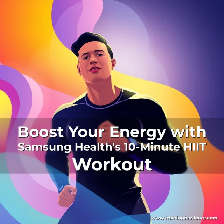 Artistic representation for Boost Your Energy with Samsung Health's 10-Minute HIIT Workout