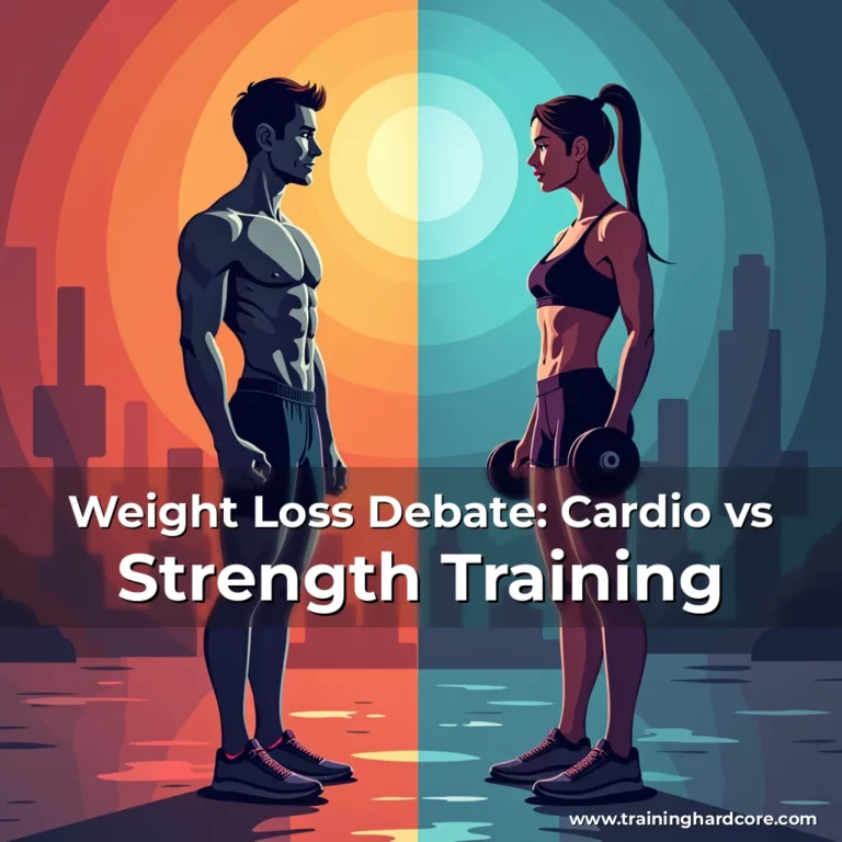 Artistic representation for Weight Loss Debate: Cardio vs Strength Training