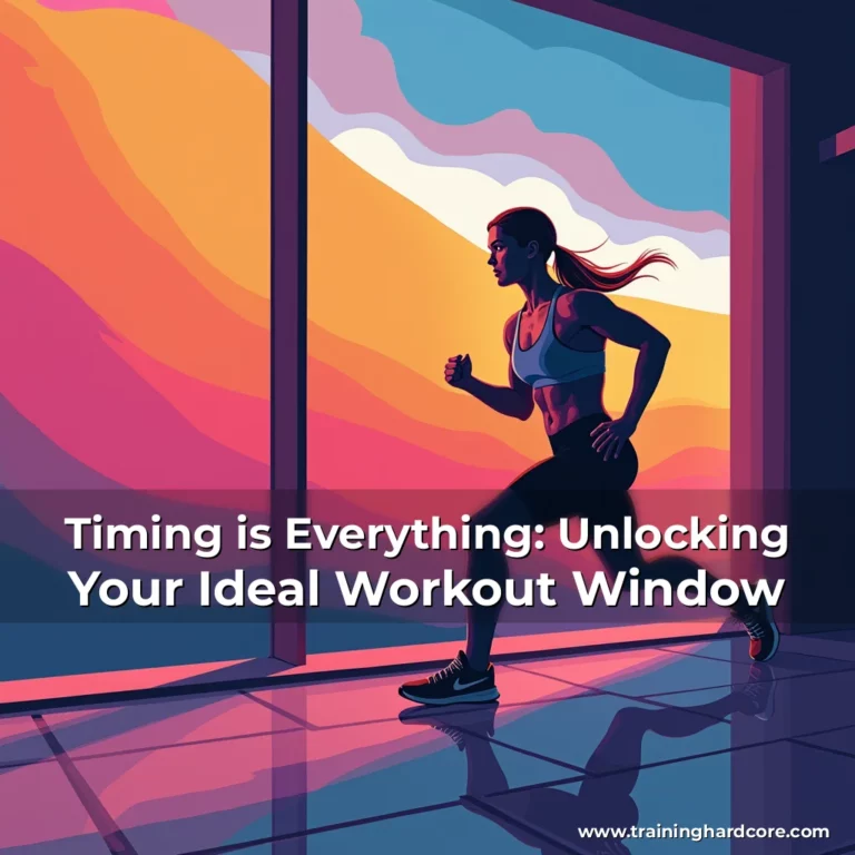 Artistic representation for Timing is Everything: Unlocking Your Ideal Workout Window